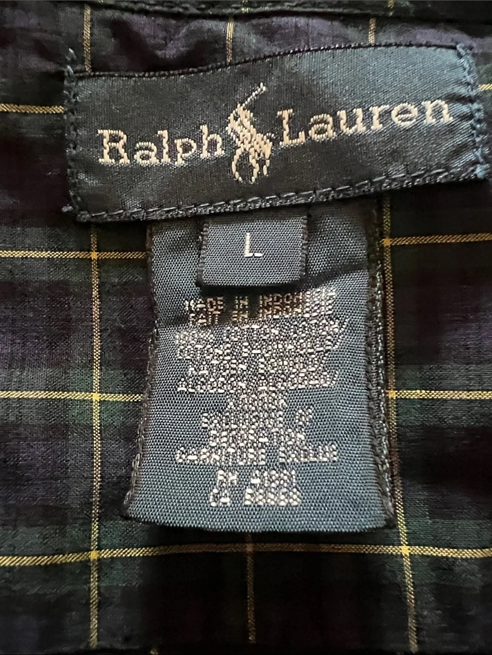Ralph Lauren Black Long-Sleeve Tee with Neon Green Graphic